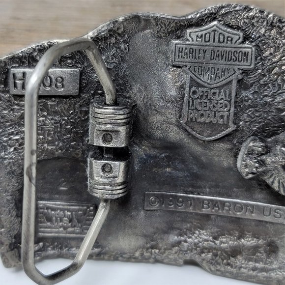Harley Davidson 1991 Belt Buckle Baron Freedom To Ride U.S.A. H408 Rare - Picture 8 of 10